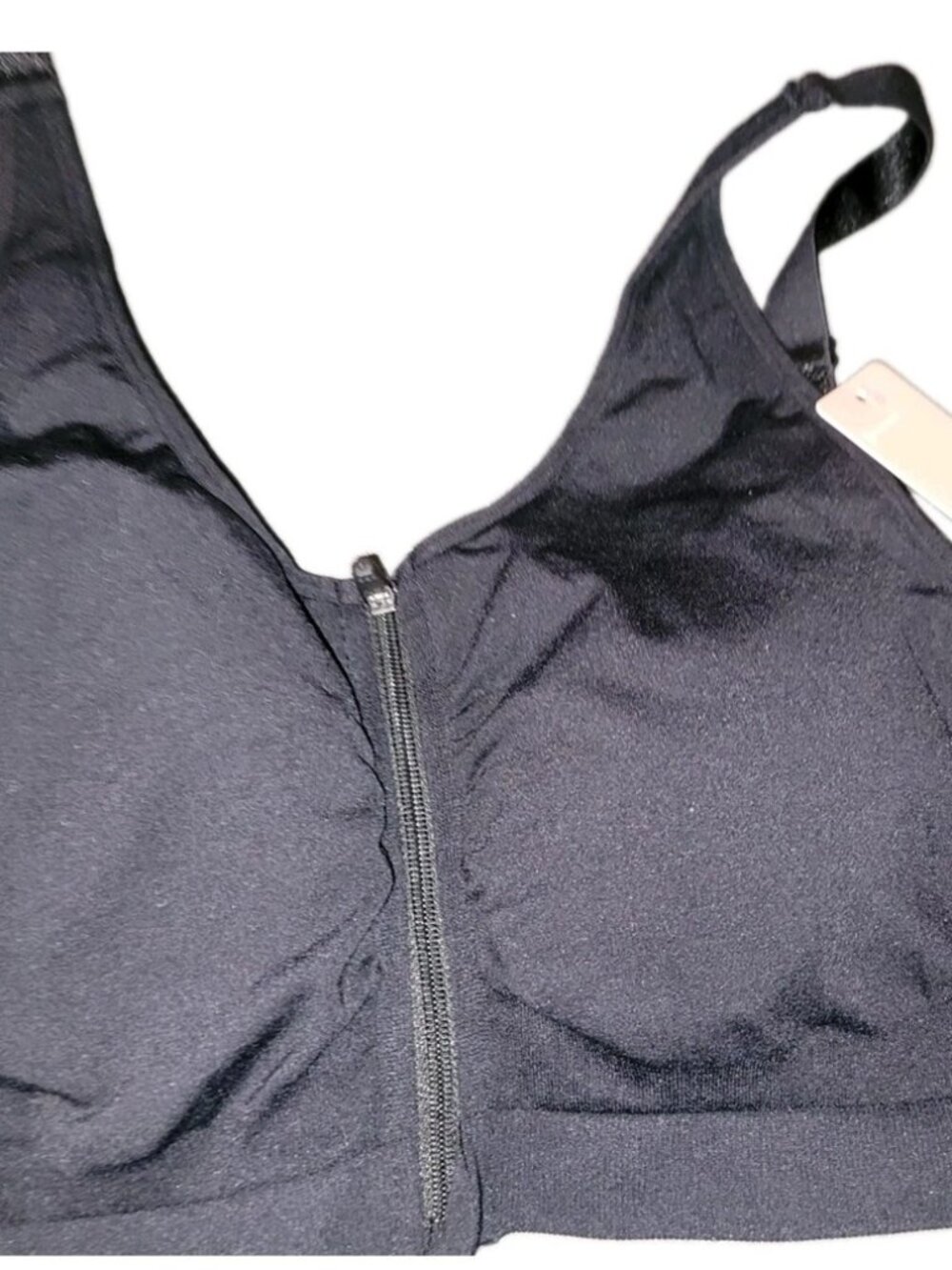 Post Surgery Front Closure Mastectomy Bra Wireless Adjustable Straps Black XL